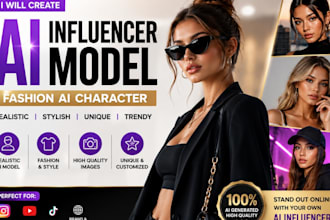 create realistic ai avatar, ai influencer model and ai character social media