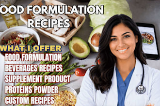create custom food formulation recipes for product development