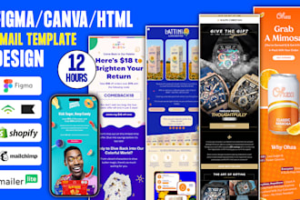 create stunning figma email templates for klaviyo for shopify