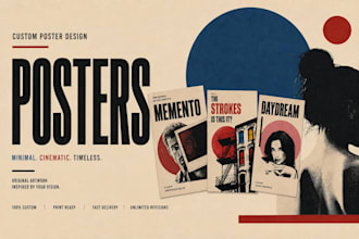 design a custom cinematic poster for your movie show music or ideas
