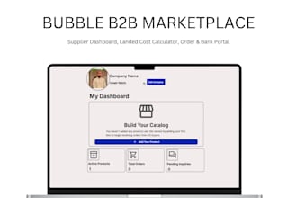 build a responsive bubble b2b marketplace and landed cost app