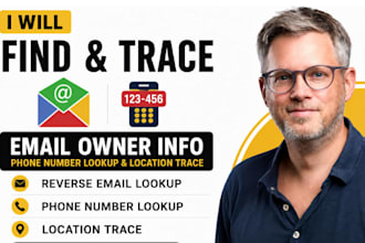 trace and find email owner info, phone number lookup and location tracing as pi