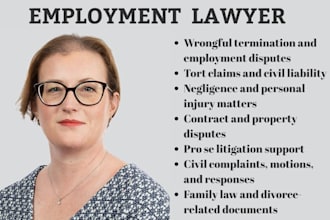 employment lawyer for tort,contract breaches,nda,discrimination,civil litigation