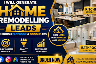 generate kitchen and bathroom remodeling leads using facebook and google ads
