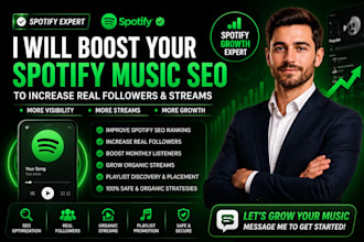 increase spotify followers, spotify chart, monthly listeners and streams