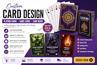 design custom playing cards, game cards, and card decks