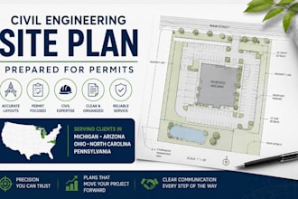 civil engineering site plan city permits drawings in michigan arizona ohio nc pa