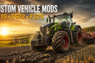 create custom farming simulator vehicles, tractors, trucks and equipment mods