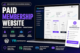 build paid membership website memberpress subscription and gated content site
