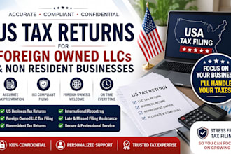 prepare US tax returns for foreign owned llcs and non resident businesses