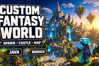 fix build custom minecraft fantasy world spawn castle adventure map for server