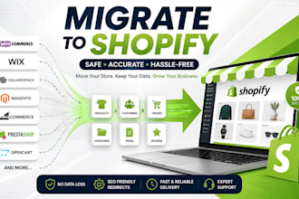 migrate squarespace godaddy ecwid opencart jimdo woocommerce to shopify store