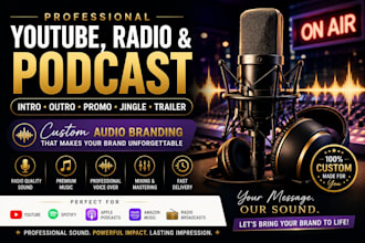 create youtube radio intro outro , promo and podcast intro jingle trailer