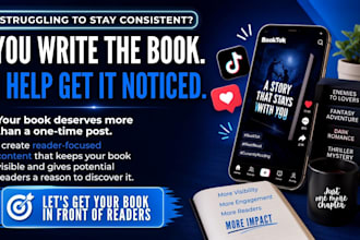 manage your author social media, booktok promotion and influencer video