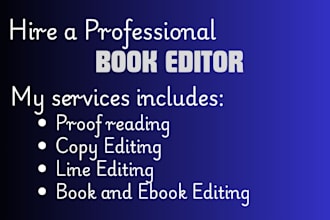 book editing, book proofreading, copy editing