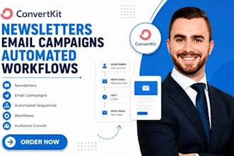 setup convertkit email automation landing forms newsletter