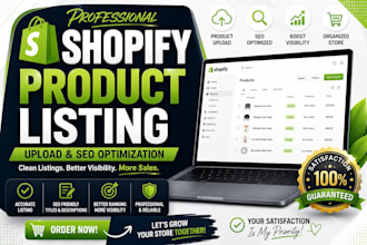 import or upload bulk products to shopify store, product listing and product SEO