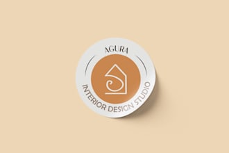 design a modern interior design logo and brand identity