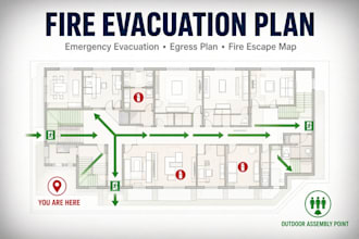 fire evacuation plan emergency evacuation plan egress plan fire escape