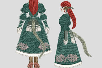 digitize hat and patch embroidery design, wilcom dst file