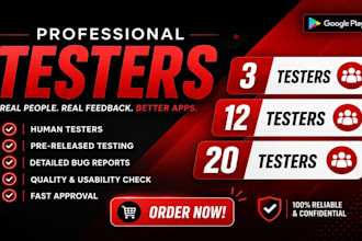 20 testers 12 testers 20 tester google play 20 testers closed app testers 20