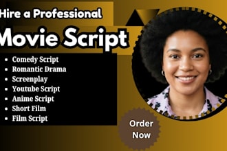 do movie script screenplay writing screen writing tv series, feature film script