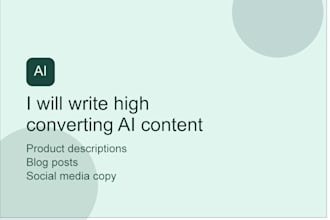 write high converting ai content and copywriting