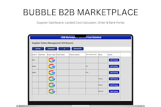 develop a custom supplier portal and order management app in bubble io