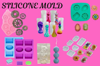 design 3d silicone mold stl files for custom candle resin soap wax or clay