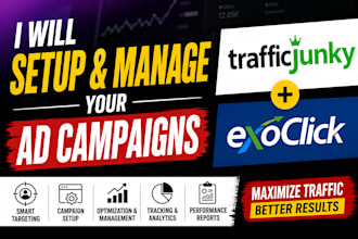 setup and manage your trafficjunky and exoclick ad campaign