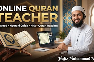 teach quran online with tajweed, noorani qaida and hifz