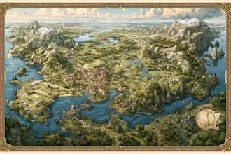 fantasy map illustration for map