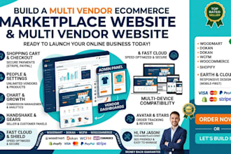 build a multi vendor ecommerce marketplace website and multi vendor website