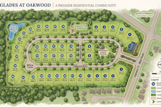 redraw subdivision plan, lot plan, site plan for marketing