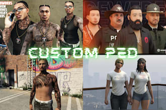 create realistic custom peds and clothing for gta 5 fivem