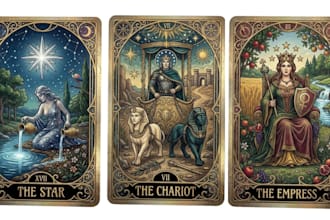 create unique tarot and oracle card designs for your deck