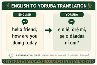give a detail translation in yoruba