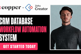 build copper crm zoho creator database workflow automation integration setup