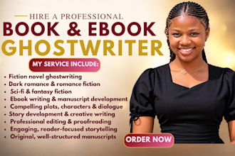be your fiction novel ghostwriter dark romance sci fiction ebook writer