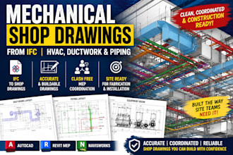 create mechanical mep shop drawings from ifc in autocad revit