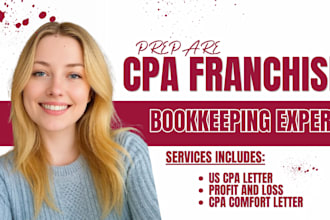 prepare licensed US CPA letter audit signed opinion for fdd reports compliance