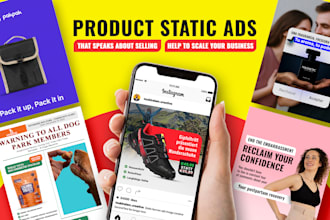 design product static ads for advertising creative image
