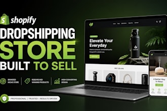 build branded niche shopify dropshipping store with researched winning products