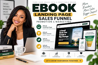 do ebook sales funnel, ebook landing page, ebook promotion and ebook marketing