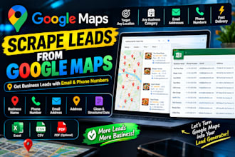 scrape google maps leads and business contact data