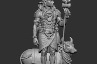 3d printable spiritual sculpt,tabletop miniature,idol statue,toys,cosplay props