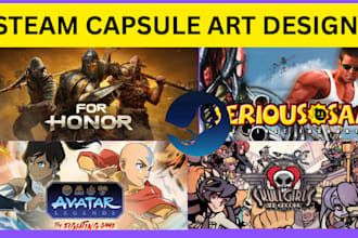 design professional steam capsule art, game headers, and store banner