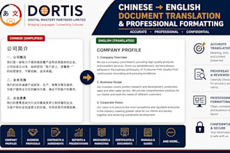 translate and professionally format your company documents