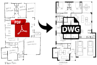 be your architect 2d floor plans, draftsman and redraw or existings sketches