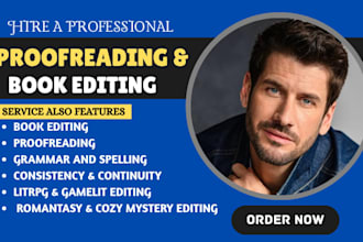 do book editing, proofreading for romantasy, cozy mystery, litrpg, gamelit